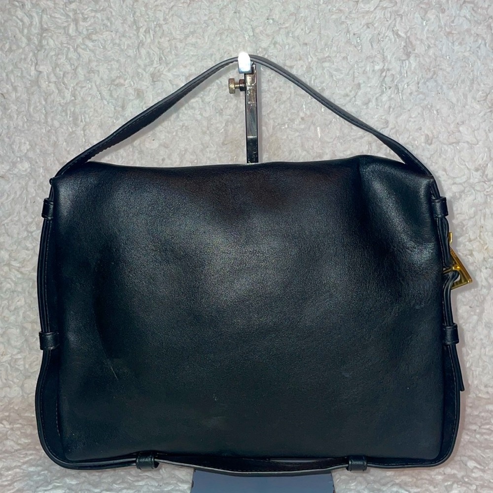 Bottega Veneta Leather Cradle Flap Small Shoulder Hand Bag Purse in Black - Picture 8 of 17